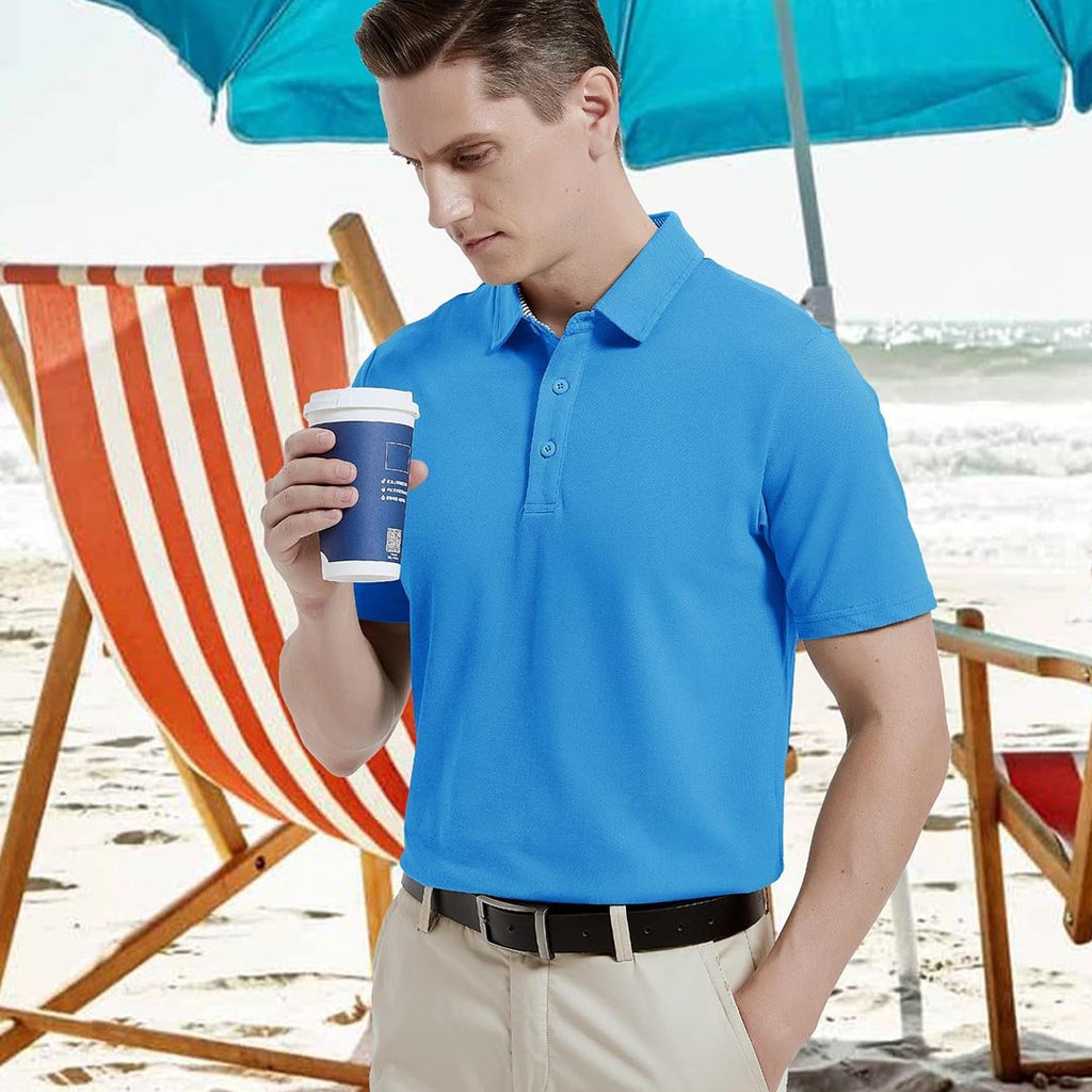 Men's Cotton Pique Short Sleeve Classic Fit Polo Shirt