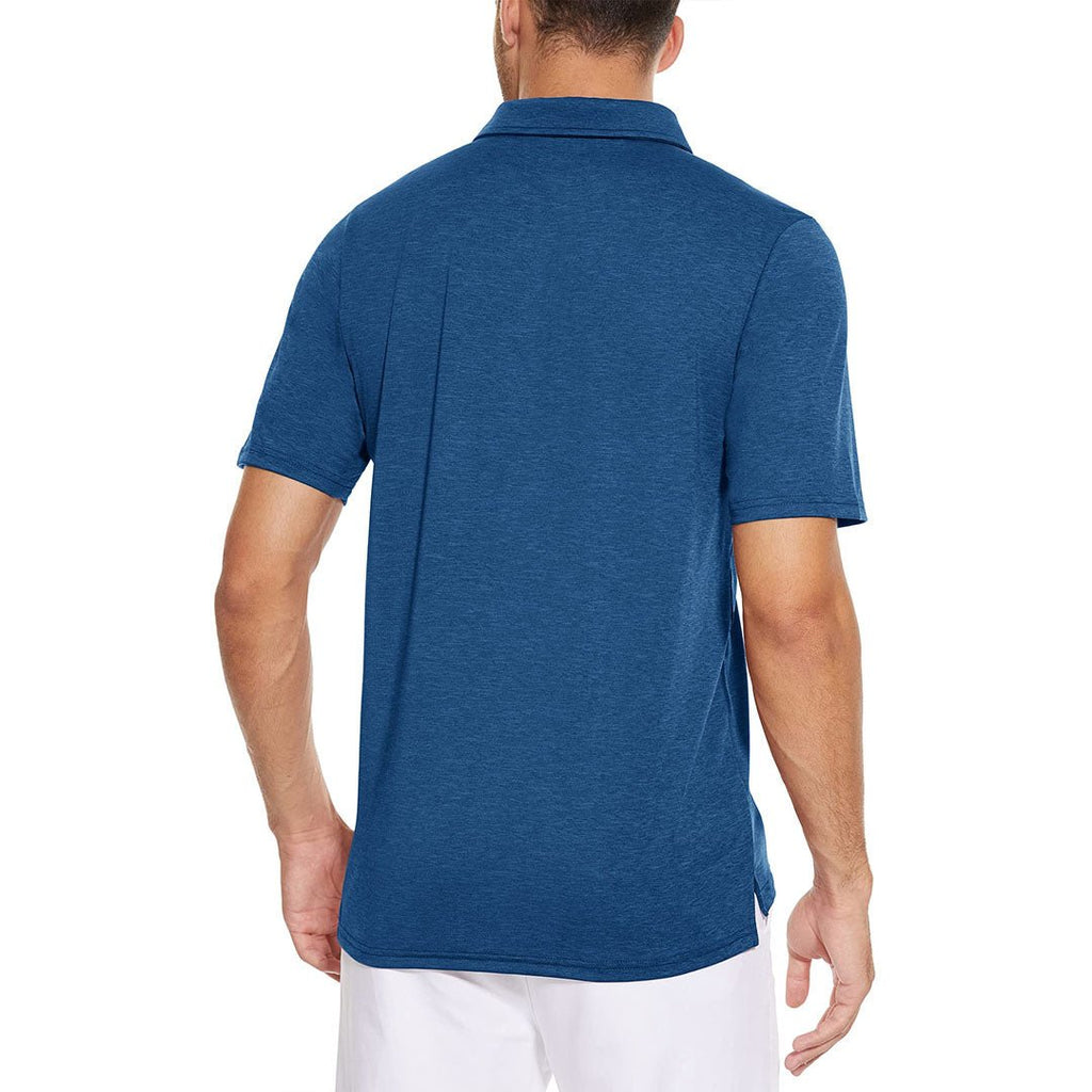 Men's Casual Polo Golf Shirts Quick Dry 3 Buttons