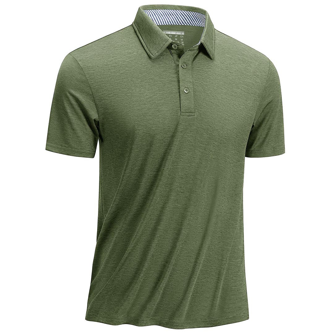 Men's Casual Polo Golf Shirts Quick Dry 3 Buttons