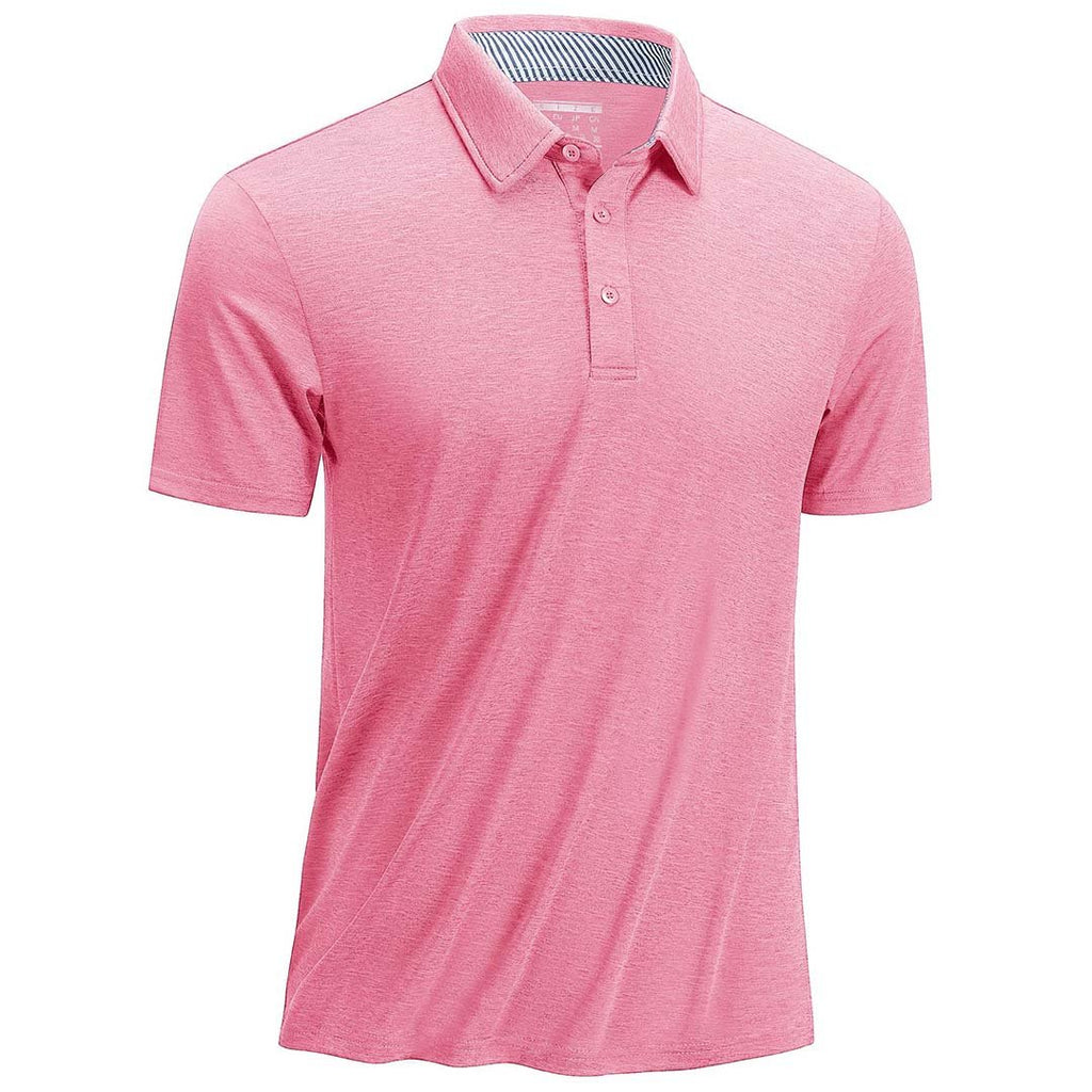 Men's Casual Polo Golf Shirts Quick Dry 3 Buttons