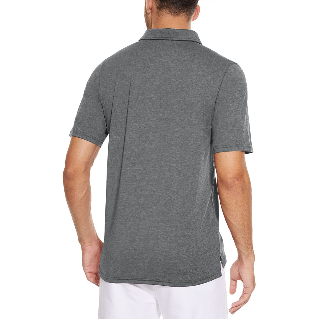 Men's Casual Polo Golf Shirts Quick Dry 3 Buttons
