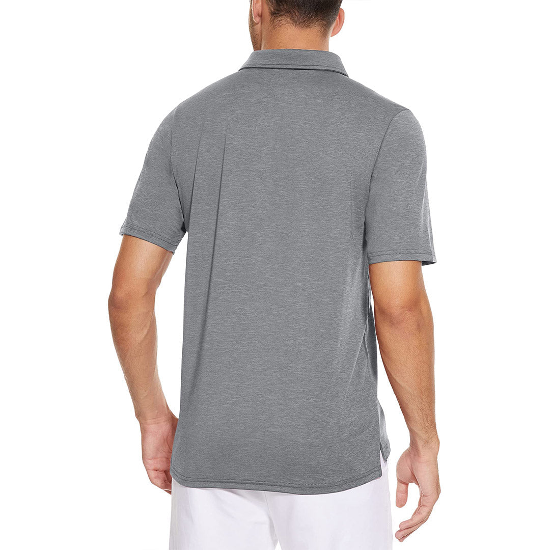 Men's Casual Polo Golf Shirts Quick Dry 3 Buttons
