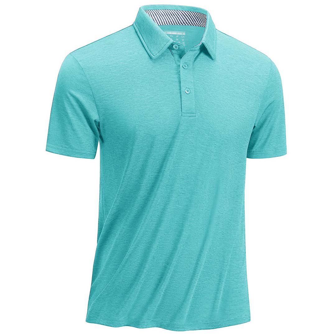 Men's Casual Polo Golf Shirts Quick Dry 3 Buttons