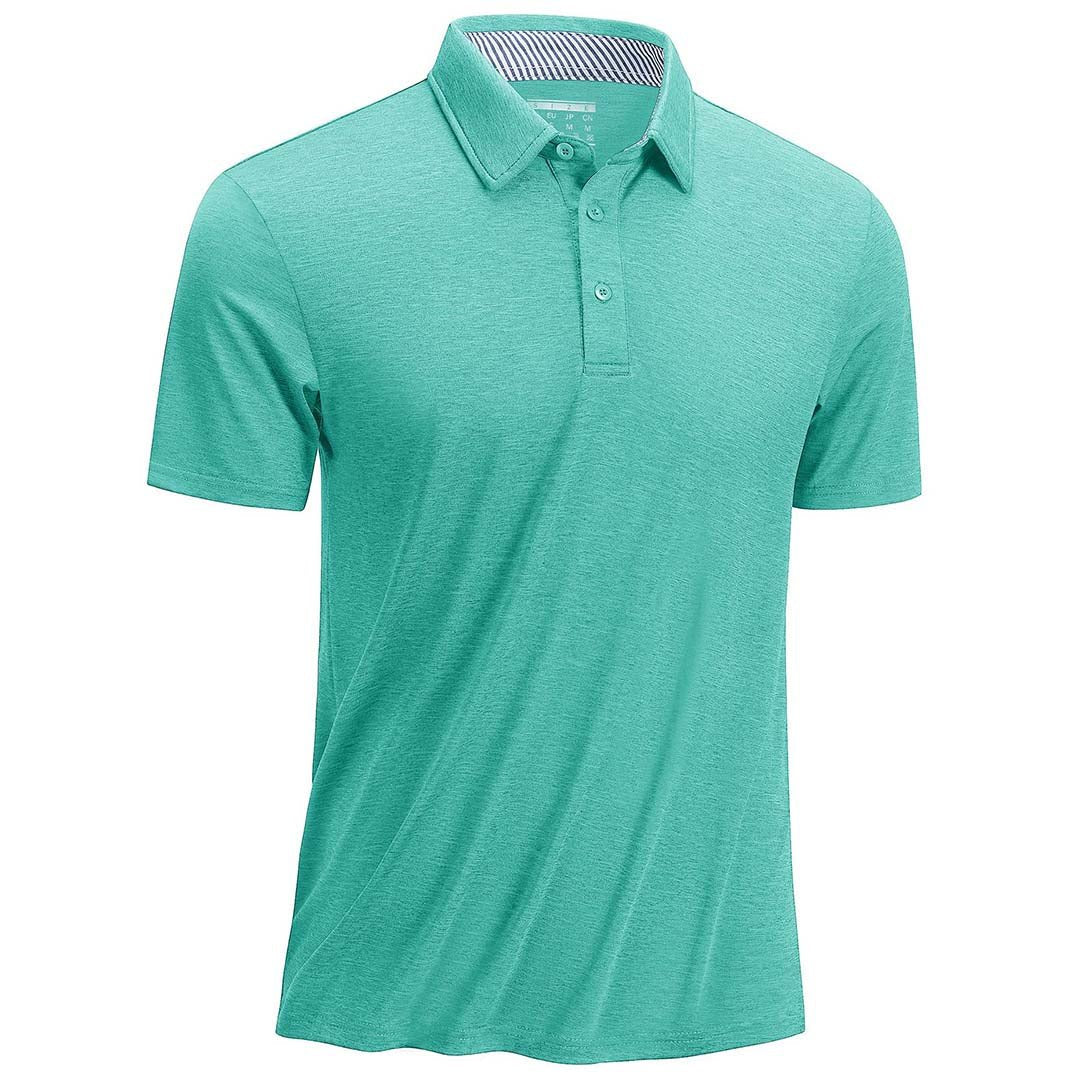 Men's Casual Polo Golf Shirts Quick Dry 3 Buttons
