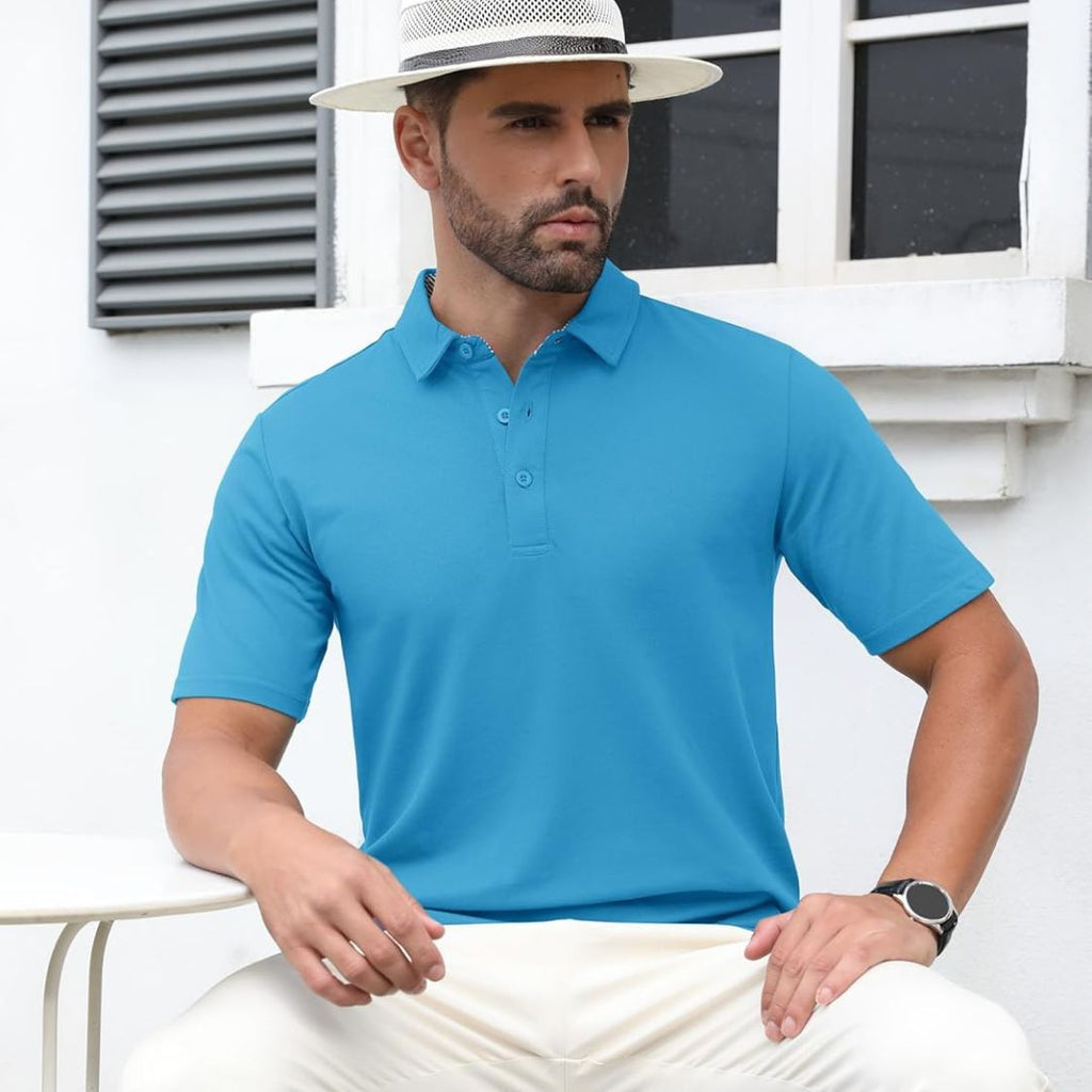 Men's Cotton Pique Short Sleeve Classic Fit Polo Shirt