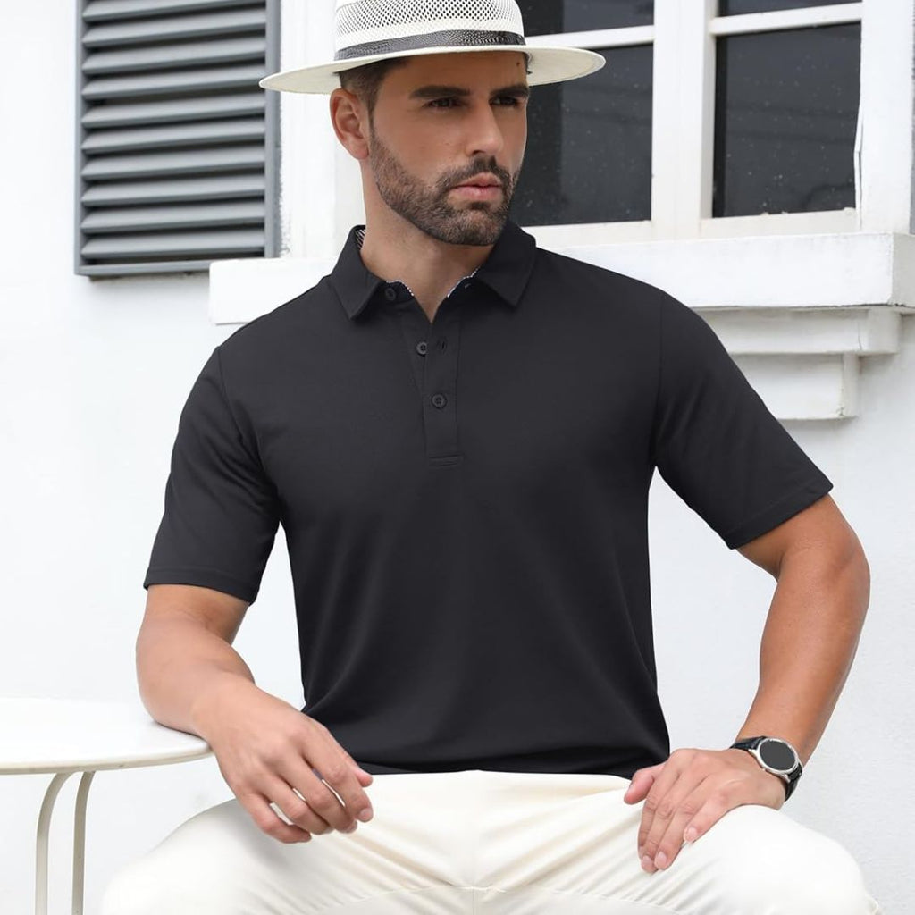 Men's Cotton Pique Short Sleeve Classic Fit Polo Shirt