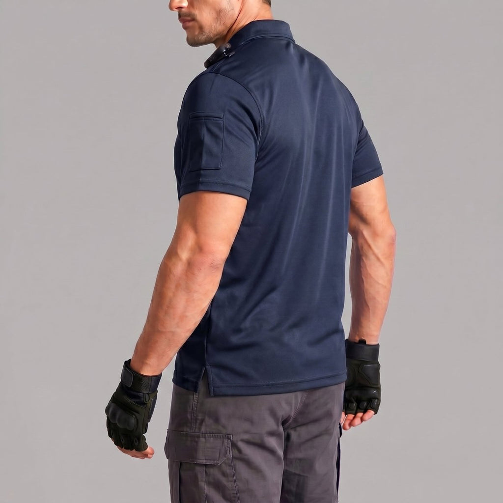 Men's Dry Fit UPF 50+ Golf Workwear Tactical Polo Shirt
