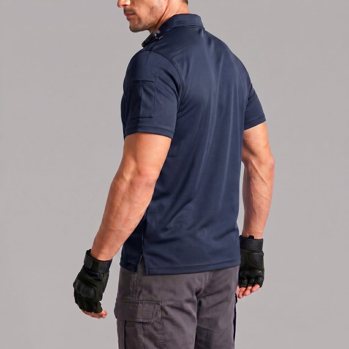 Men's Dry Fit UPF 50+ Golf Workwear Tactical Polo Shirt