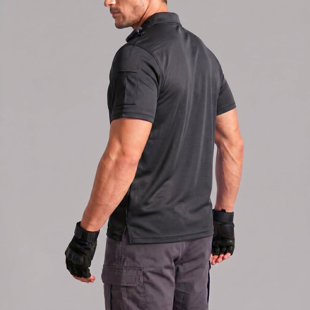 Men's Dry Fit UPF 50+ Golf Workwear Tactical Polo Shirt