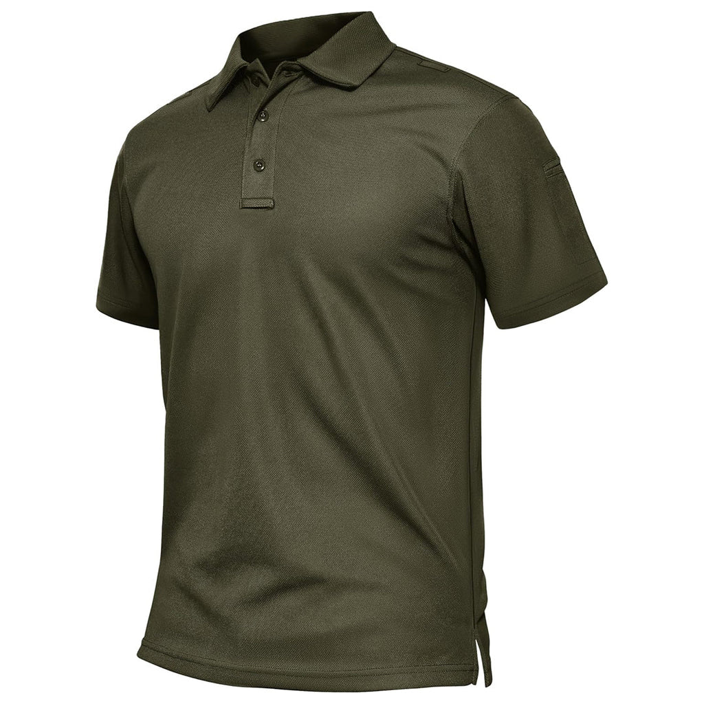 Men's Dry Fit UPF 50+ Golf Workwear Tactical Polo Shirt