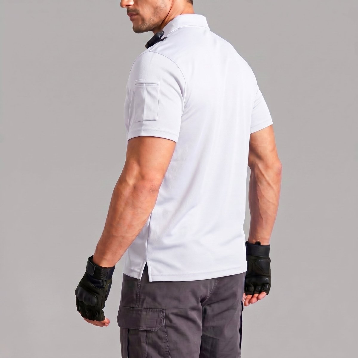 Men's Dry Fit UPF 50+ Golf Workwear Tactical Polo Shirt