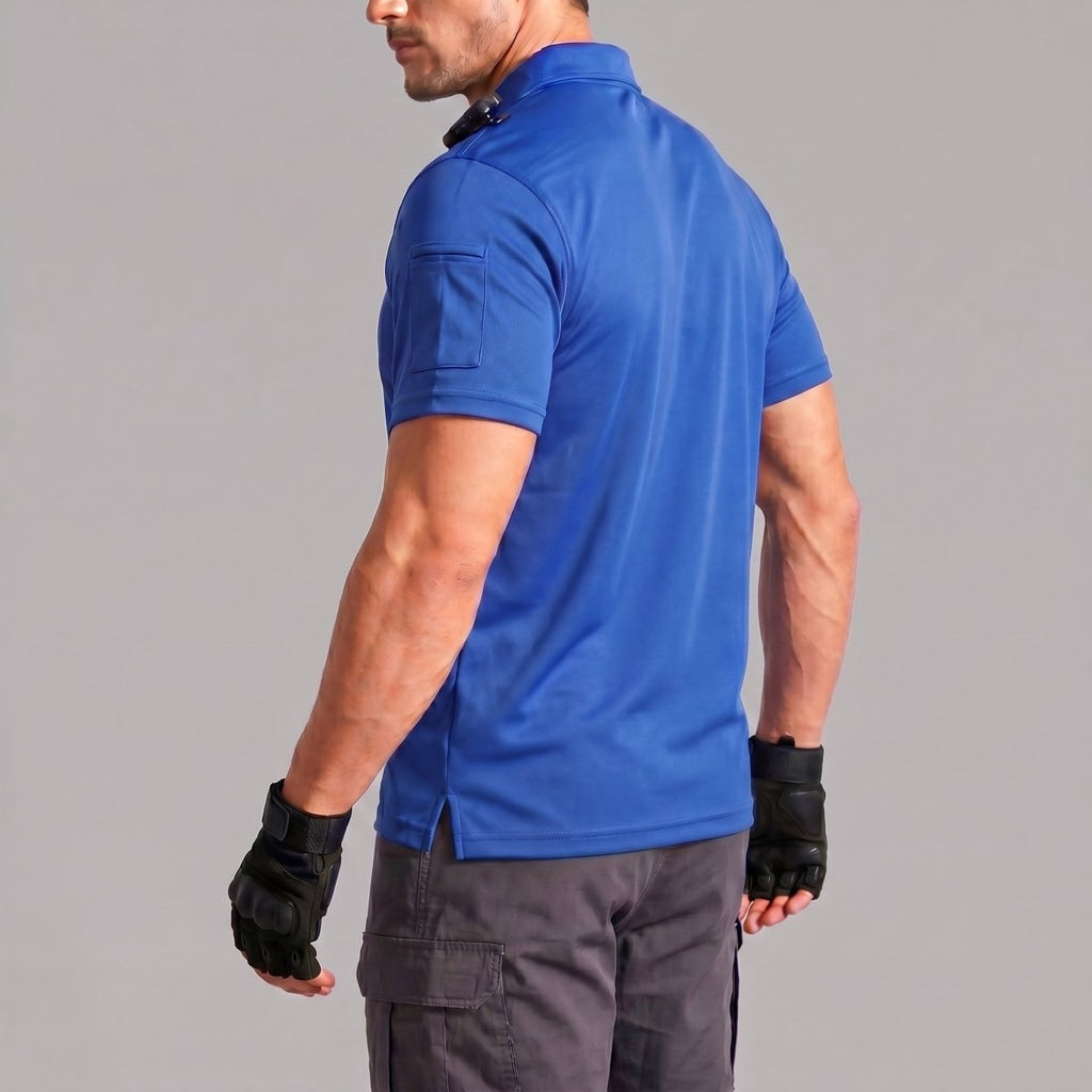 Men's Dry Fit UPF 50+ Golf Workwear Tactical Polo Shirt