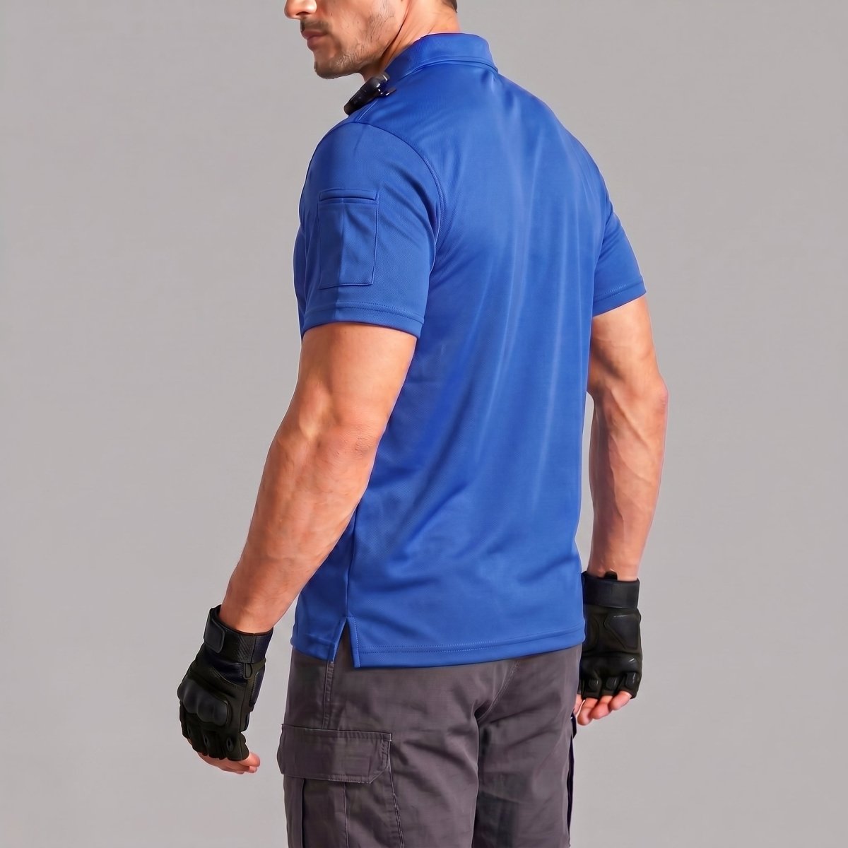 Men's Dry Fit UPF 50+ Golf Workwear Tactical Polo Shirt