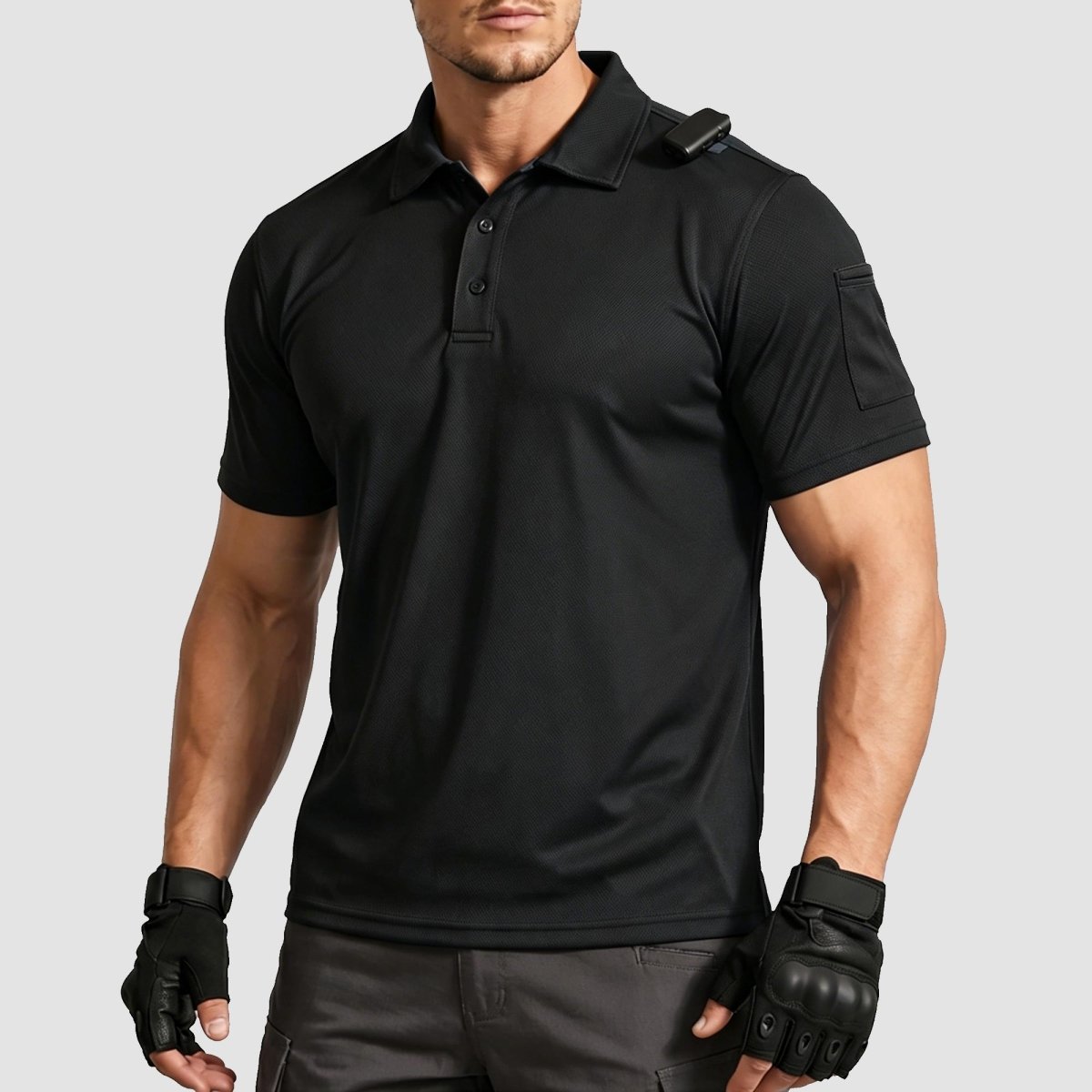 Men's Dry Fit UPF 50+ Golf Workwear Tactical Polo Shirt