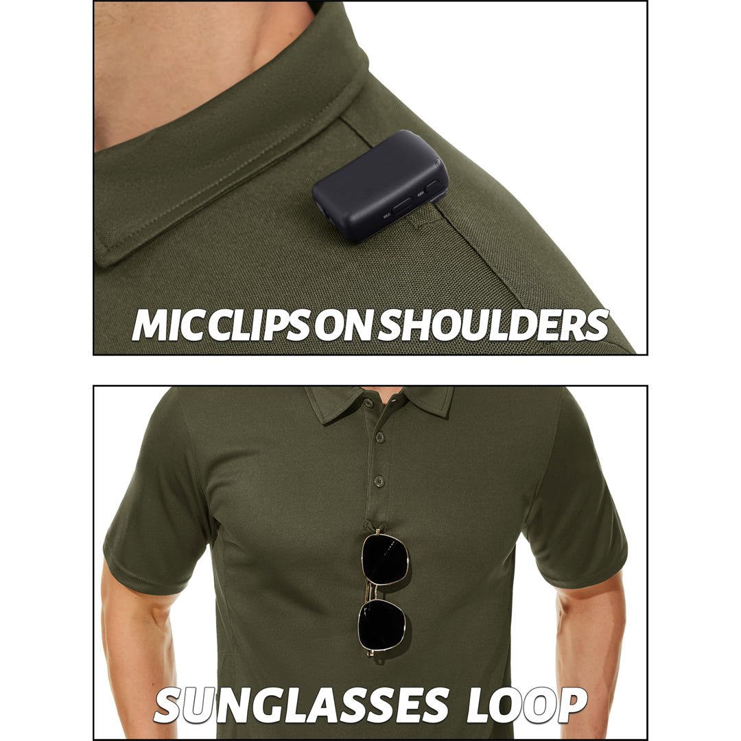 Men's Dry Fit UPF 50+ Golf Workwear Tactical Polo Shirt