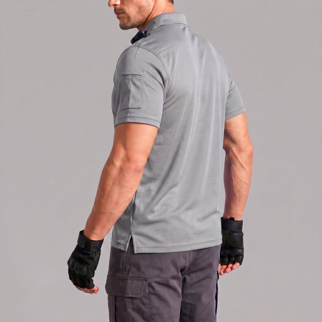 Men's Dry Fit UPF 50+ Golf Workwear Tactical Polo Shirt