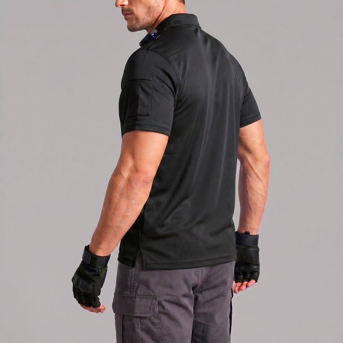 Men's Dry Fit UPF 50+ Golf Workwear Tactical Polo Shirt