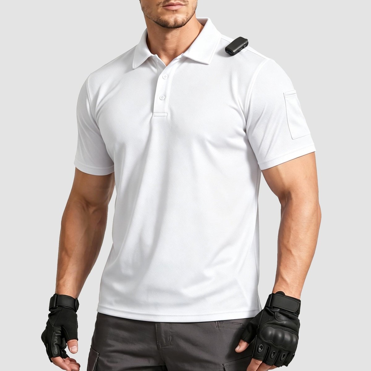 Men's Dry Fit UPF 50+ Golf Workwear Tactical Polo Shirt
