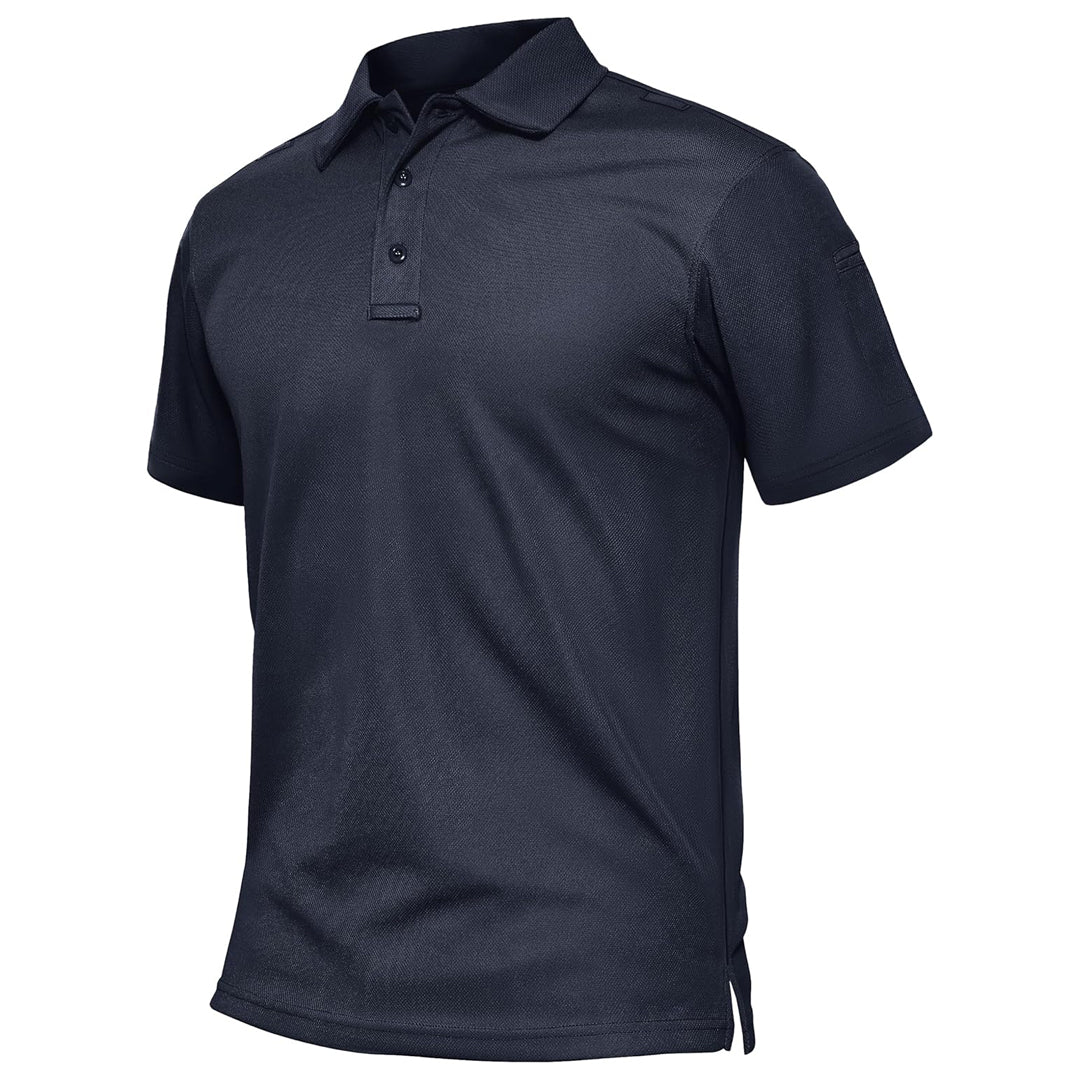 Men's Dry Fit UPF 50+ Golf Workwear Tactical Polo Shirt