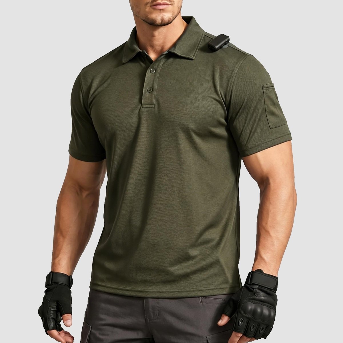 Men's Dry Fit UPF 50+ Golf Workwear Tactical Polo Shirt