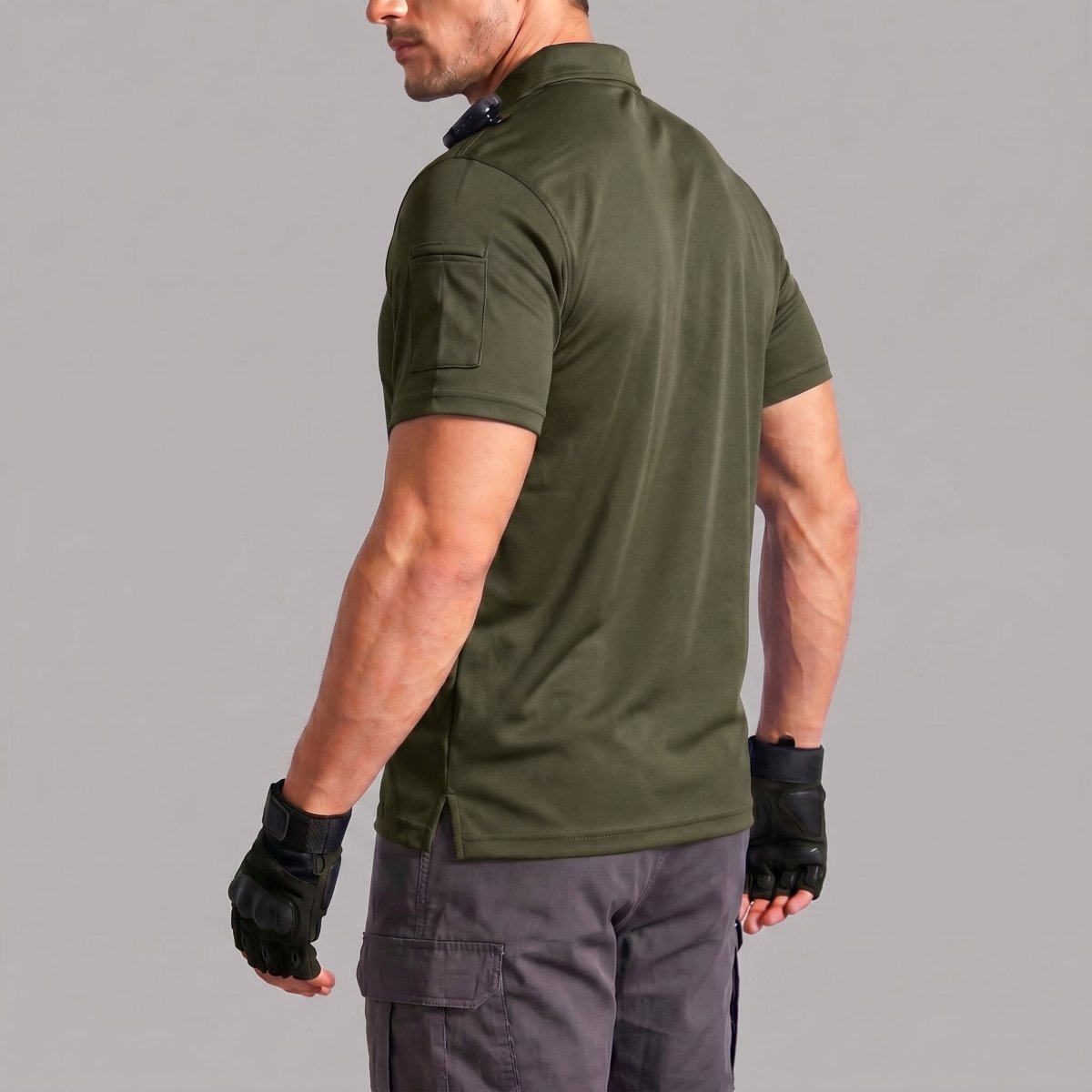 Men's Dry Fit UPF 50+ Golf Workwear Tactical Polo Shirt