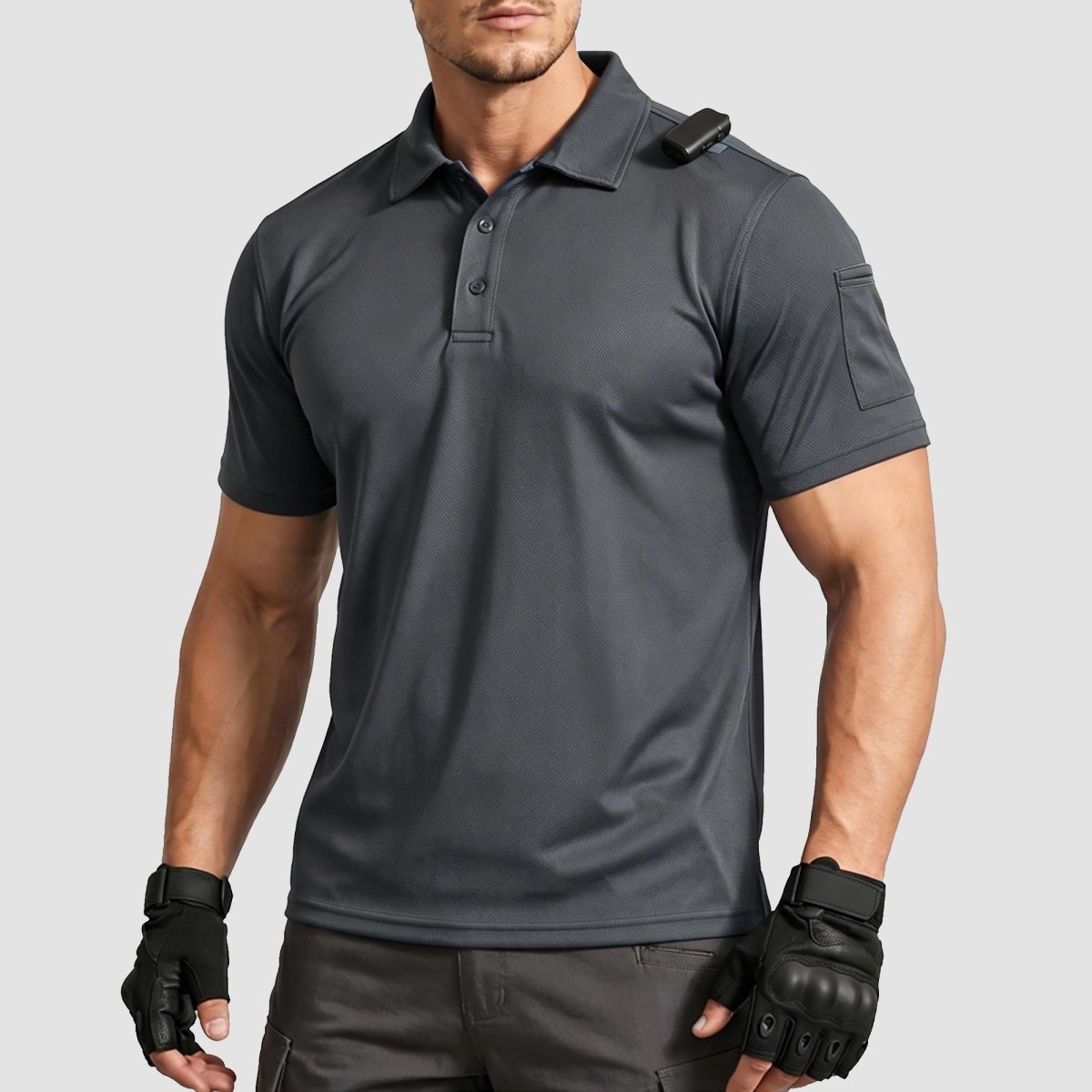 Men's Dry Fit UPF 50+ Golf Workwear Tactical Polo Shirt