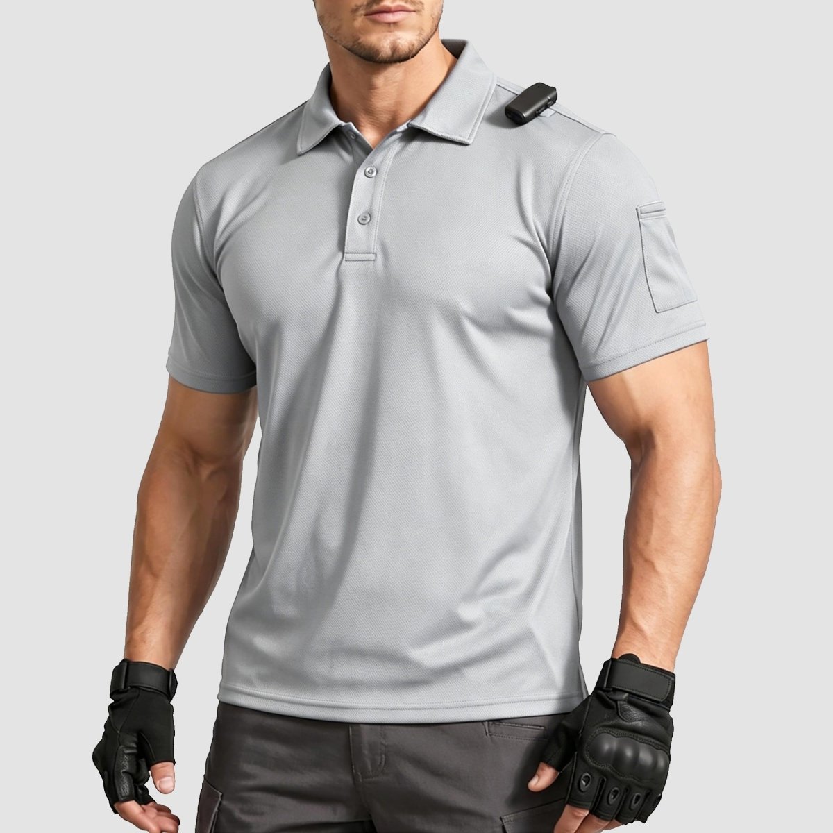 Men's Dry Fit UPF 50+ Golf Workwear Tactical Polo Shirt