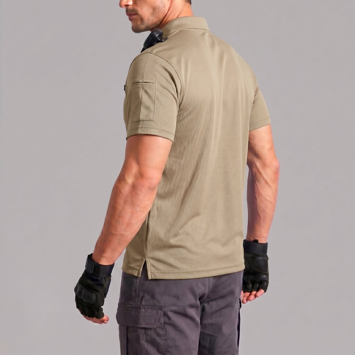 Men's Dry Fit UPF 50+ Golf Workwear Tactical Polo Shirt