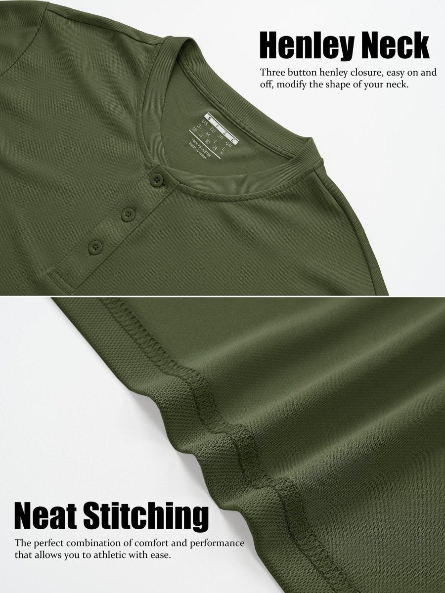 Men's Henley Shirt Short Sleeve T-shirts