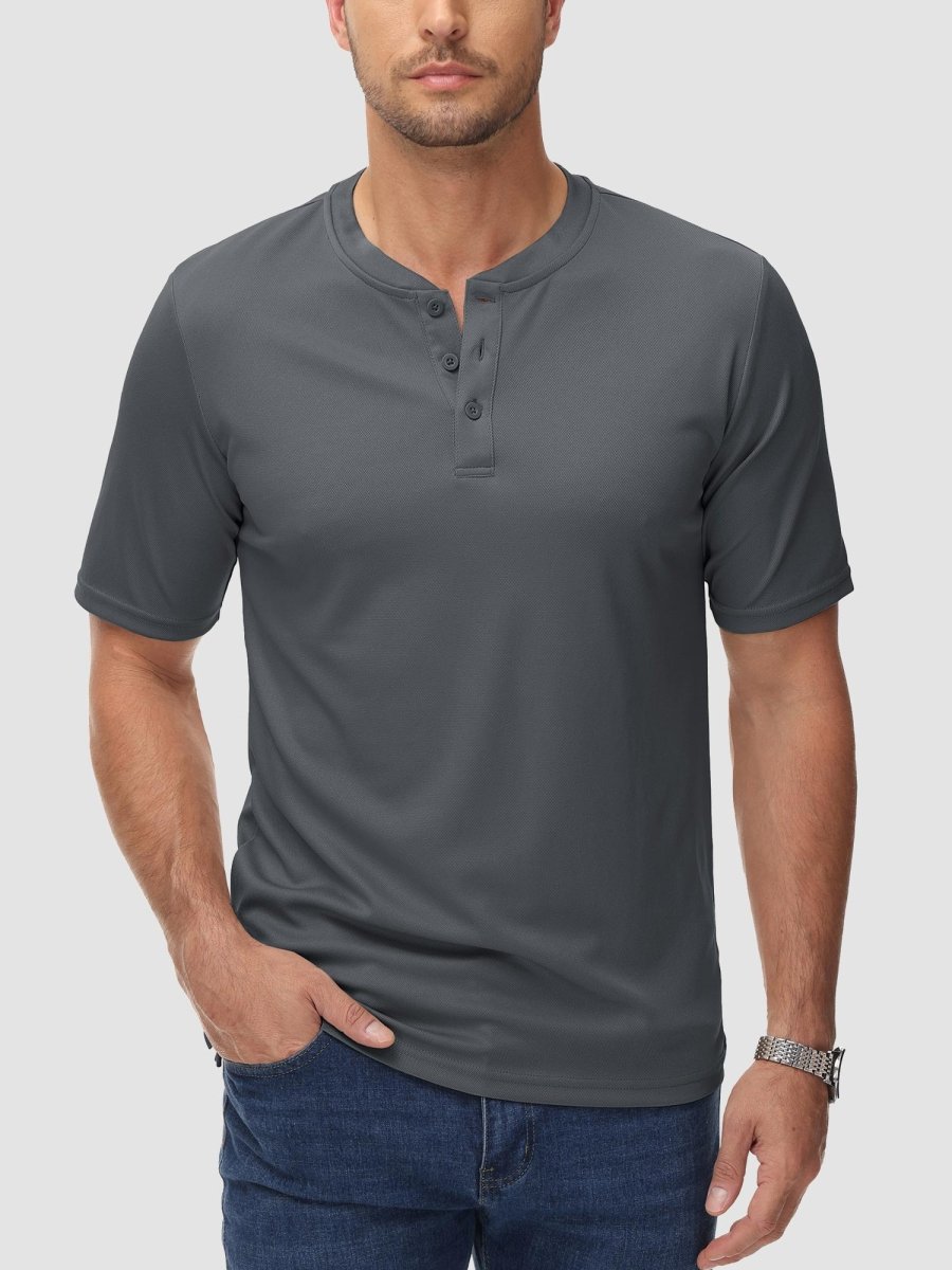 Men's Henley Shirt Short Sleeve T-shirts