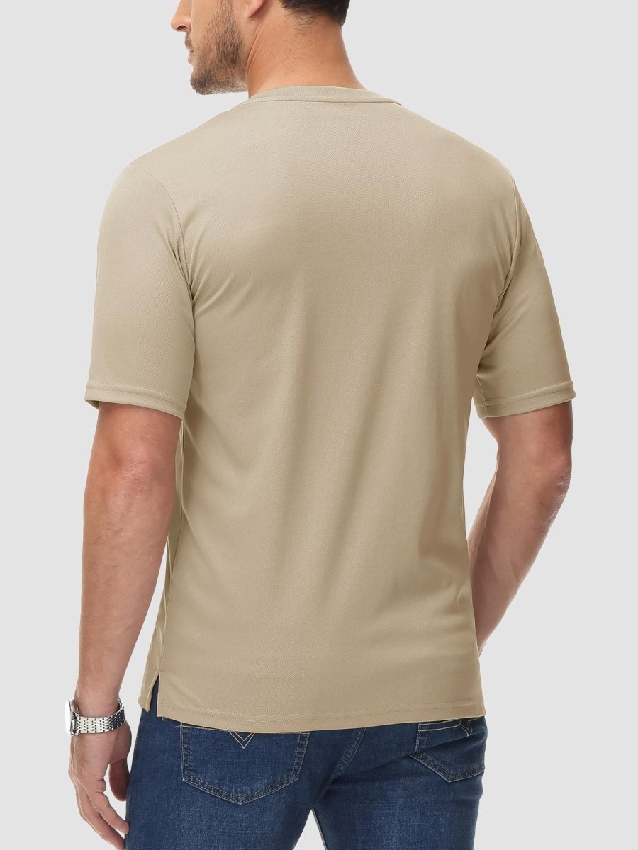 Men's Henley Shirt Short Sleeve T-shirts