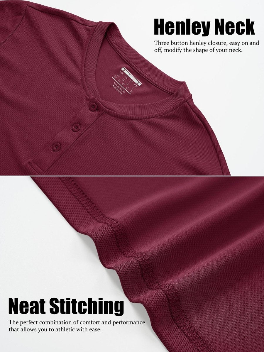 Men's Henley Shirt Short Sleeve T-shirts