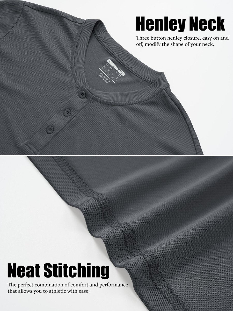 Men's Henley Shirt Short Sleeve T-shirts