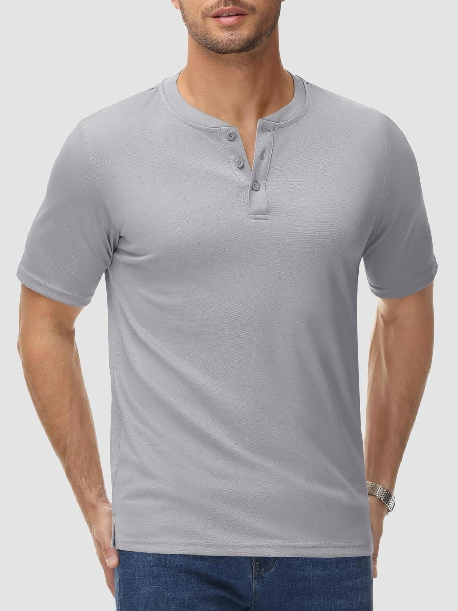 Men's Henley Shirt Short Sleeve T-shirts