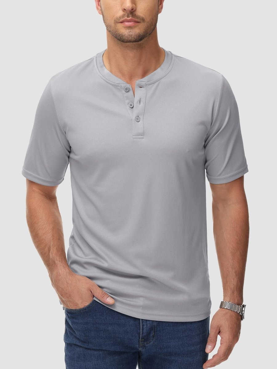 Men's Henley Shirt Short Sleeve T-shirts