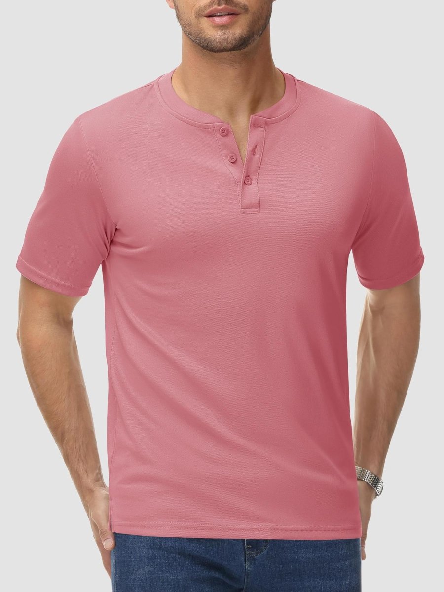 Men's Henley Shirt Short Sleeve T-shirts