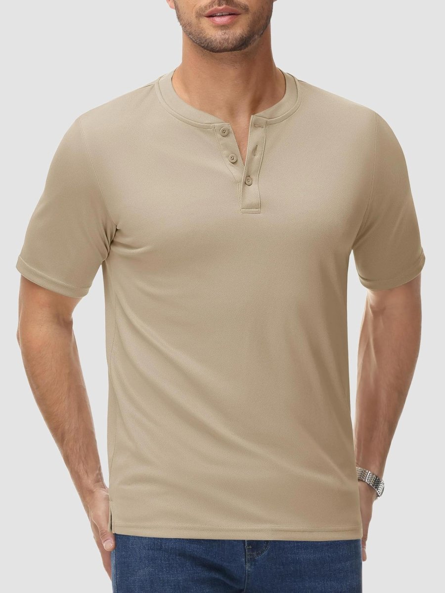 Men's Henley Shirt Short Sleeve T-shirts