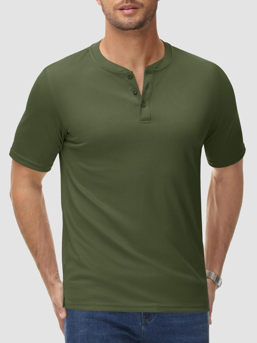 Men's Henley Shirt Short Sleeve T-shirts