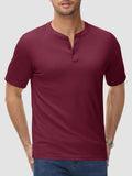 Men's Henley Shirt Short Sleeve T-shirts