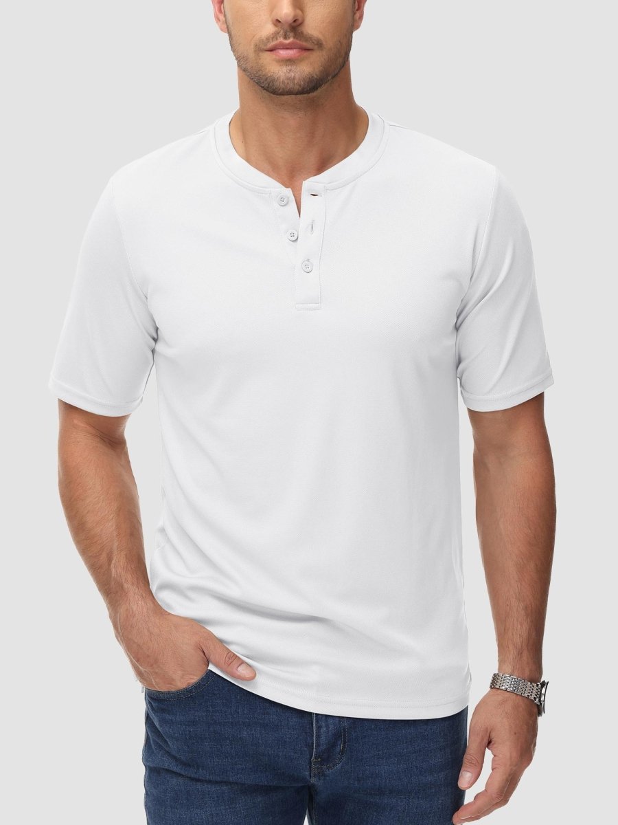 Men's Henley Shirt Short Sleeve T-shirts