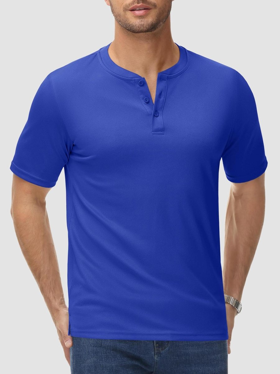 Men's Henley Shirt Short Sleeve T-shirts