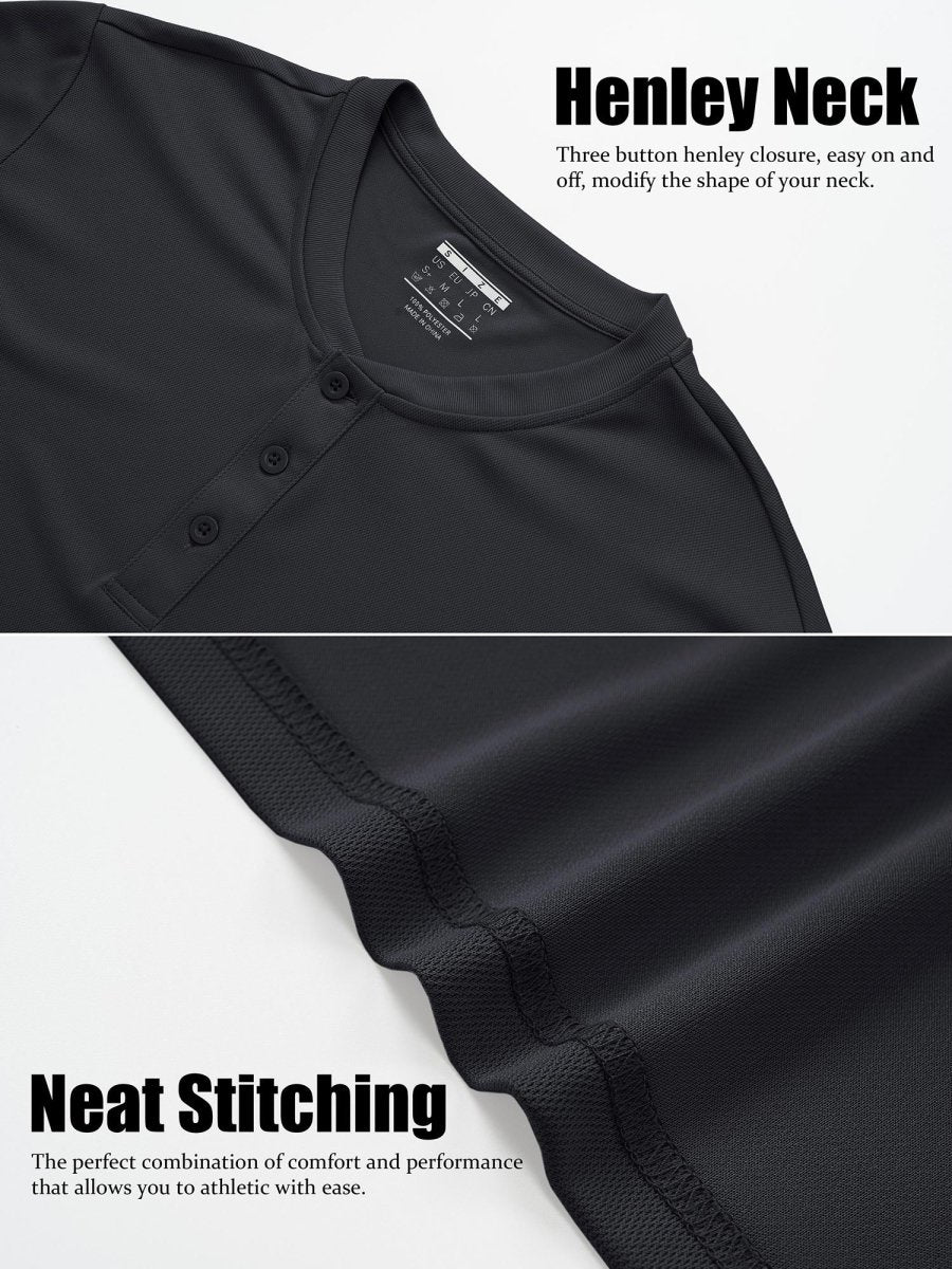 Men's Henley Shirt Short Sleeve T-shirts