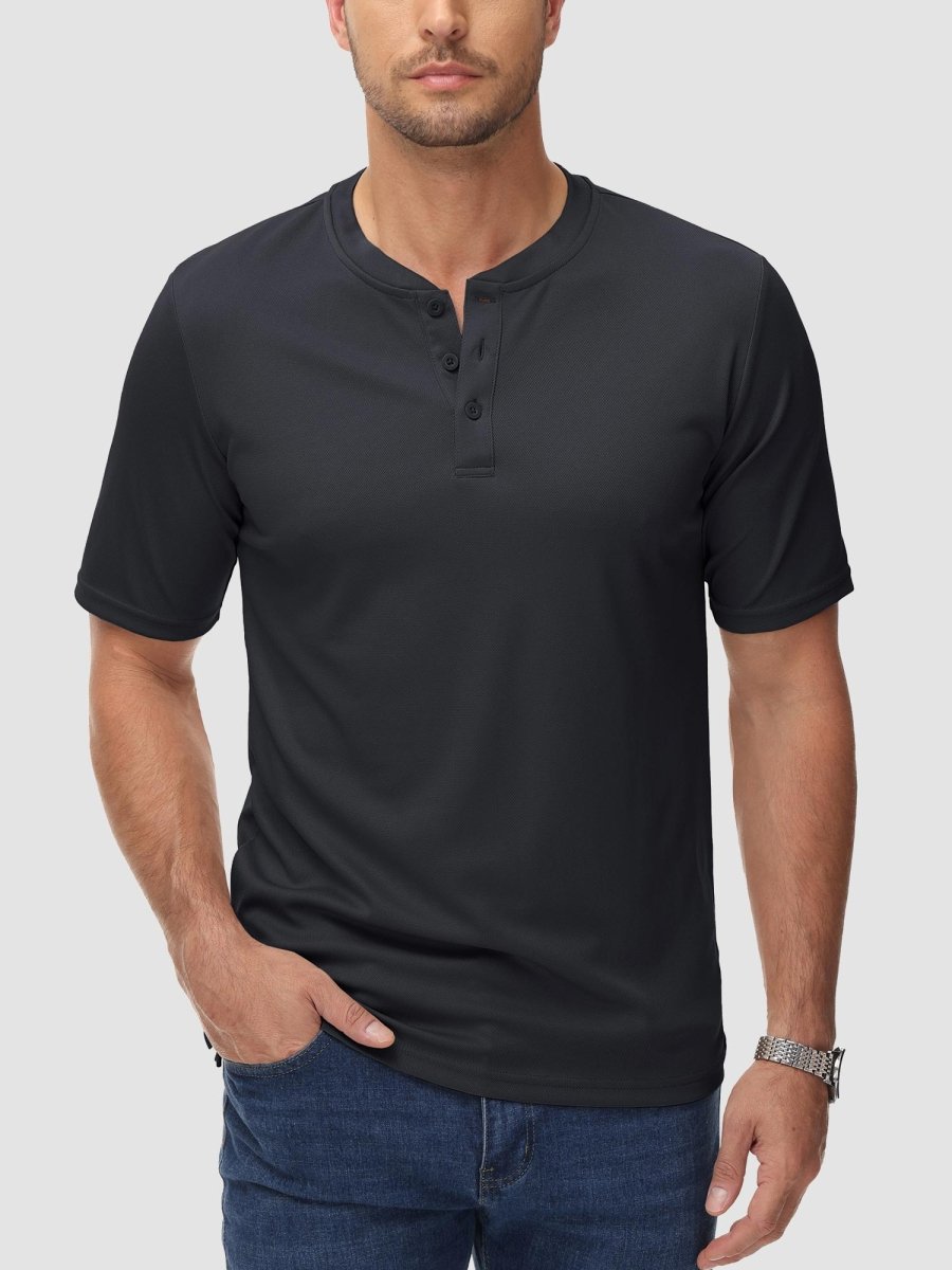 Men's Henley Shirt Short Sleeve T-shirts