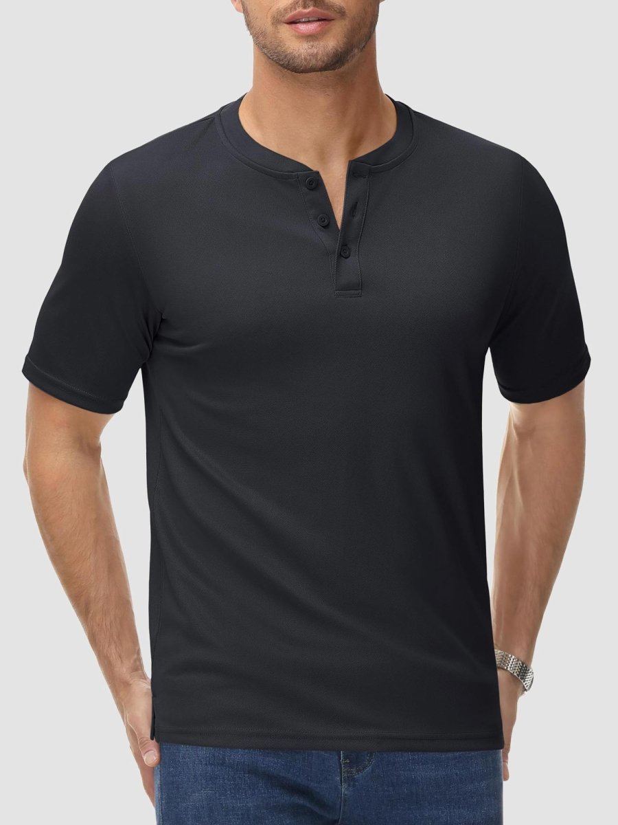 Men's Henley Shirt Short Sleeve T-shirts