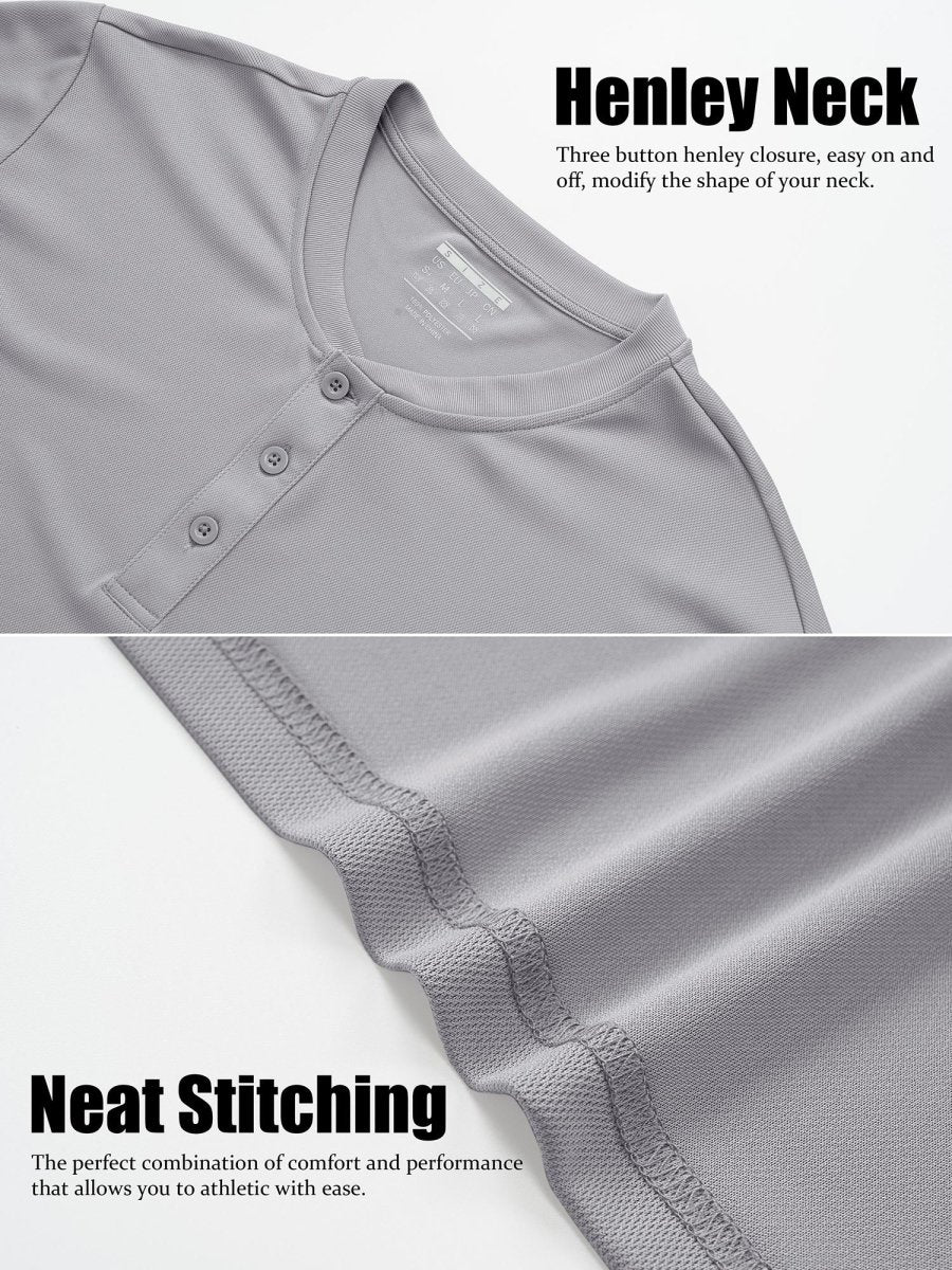 Men's Henley Shirt Short Sleeve T-shirts