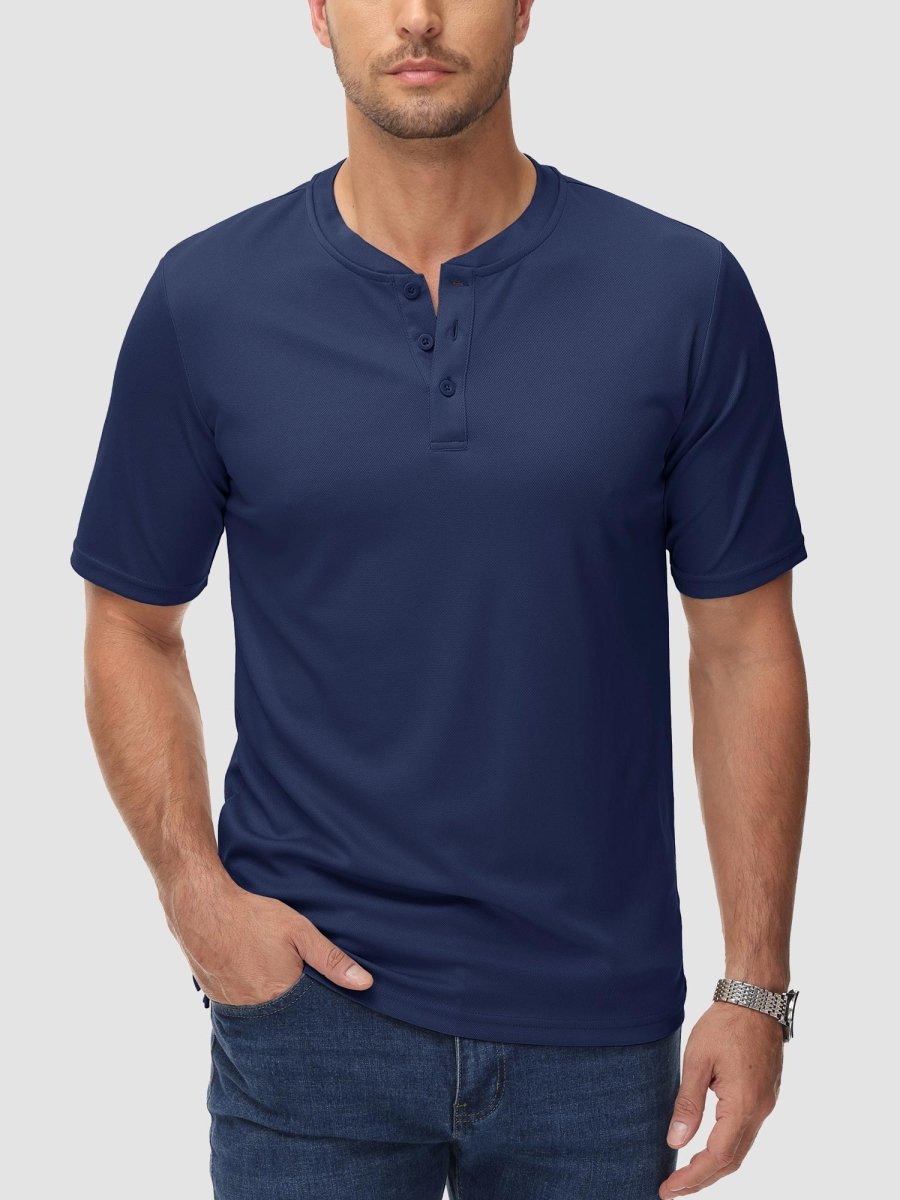 Men's Henley Shirt Short Sleeve T-shirts