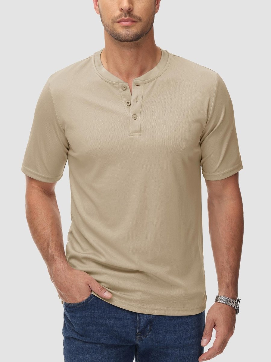 Men's Henley Shirt Short Sleeve T-shirts
