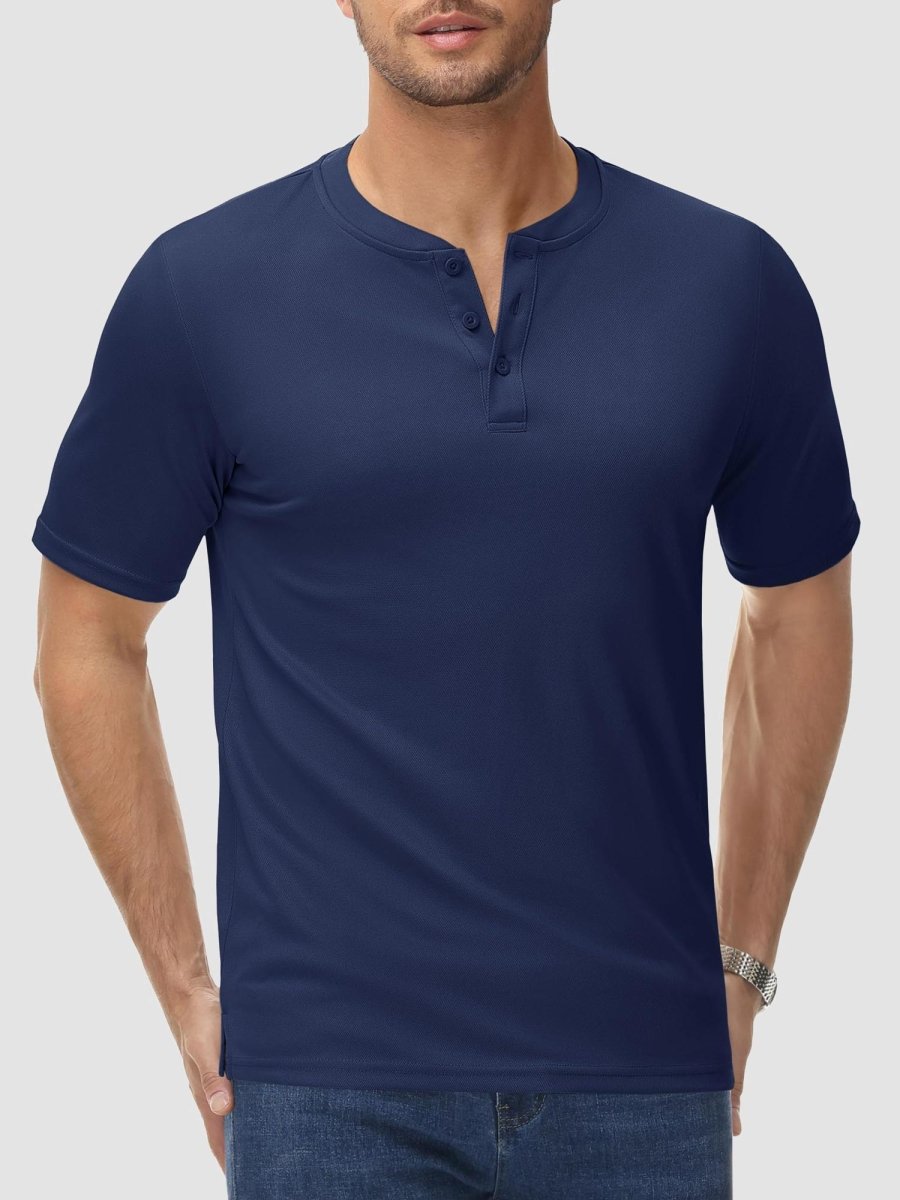 Men's Henley Shirt Short Sleeve T-shirts