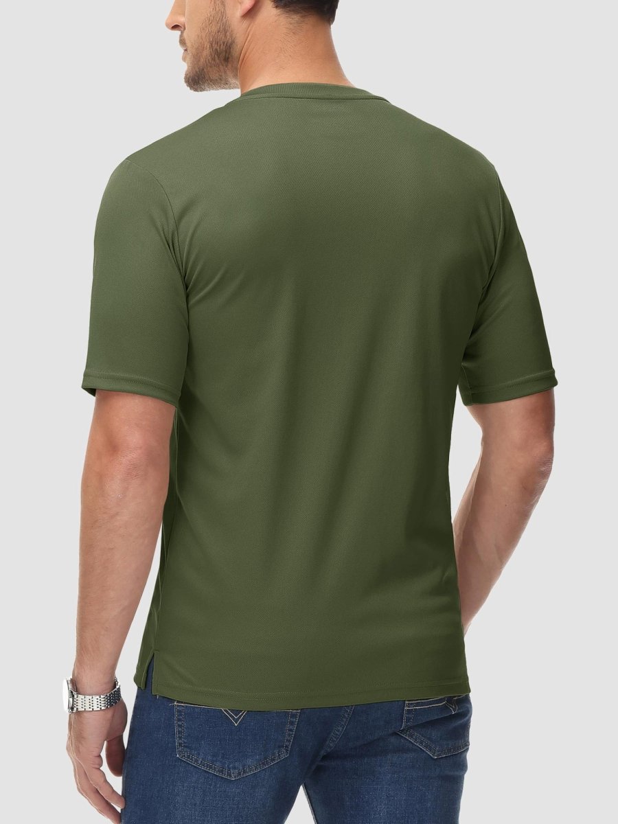 Men's Henley Shirt Short Sleeve T-shirts