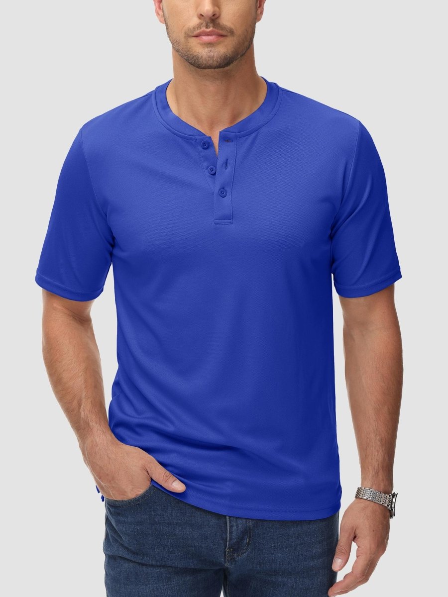 Men's Henley Shirt Short Sleeve T-shirts